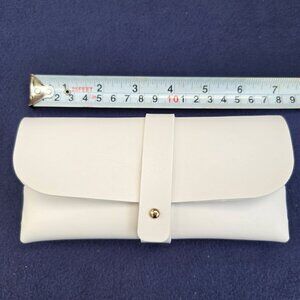 White Faux Leather Eyeglasses Case - NWOT